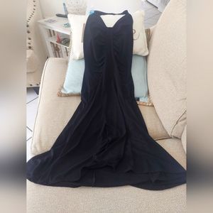 BCBG Paris Fit and Flare Halter Knit Midi Dress